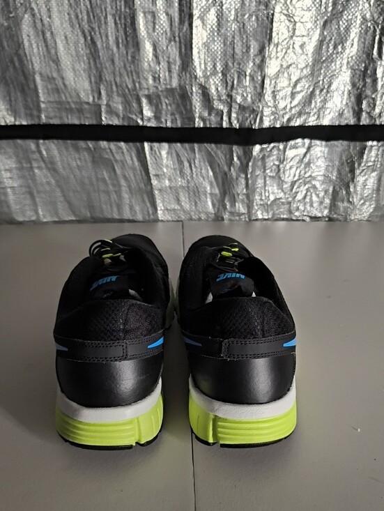 Nike Black Sneakers with Neon Yellow and Blue Accents main image 4